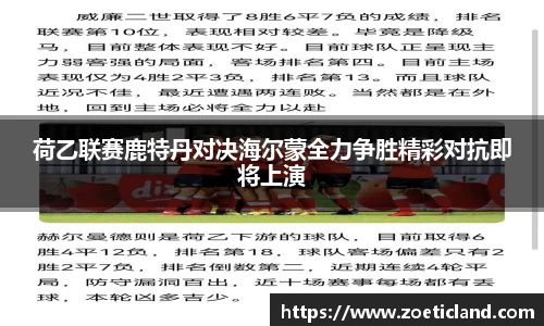 荷乙联赛鹿特丹对决海尔蒙全力争胜精彩对抗即将上演